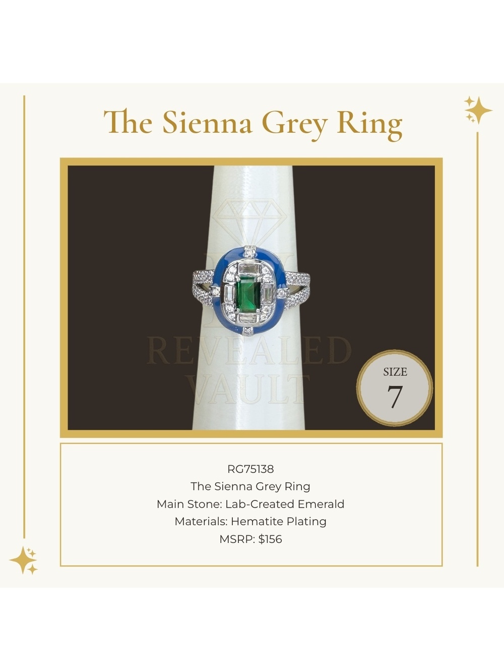 The Sienna Grey Ring - Size 7 - OG